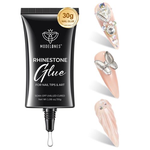 Colle À Ongles Strass, 30ml Extra Forte Colle Faux Ongles Pour Strass Déco Ongle 3d Nail Art, Bijoux Et Paillettes Colle De Gel Pour Ongles 