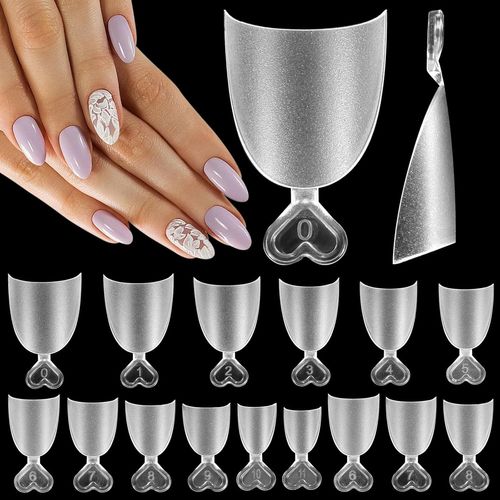 240 Pièces Faux Ongles Français Ovales Courts, 12 Tailles Demi Couverture Mat Capsules Faux Ongles, Acryliques Faux Ongles Pour Extensions, Faux Nail Art Tips Avec Poignée Pour Salon De Manucure 