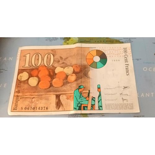 Billet 100 Francs 1998 Cézanne En Bon État