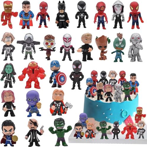 MEVRONISSHOP-Mini Figurines, 26 Pièces - Cake Topper et Décorations de Gâteau - Jouet pour Enfants Anniversaire