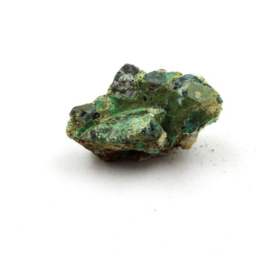 Bournonite + Bindheimite + Malachite. 57.60 Ct. Combe Guichard, Prunières, Isère, France.