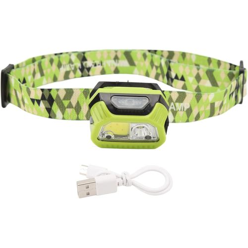 Kalanka-Lampe Frontale À Induction Led Étanche-Lampe De Poche Bandeau Rechargeable Pour Le Camping En Plein Air, La Pêche De Nuit, Avec Batterie Intégrée