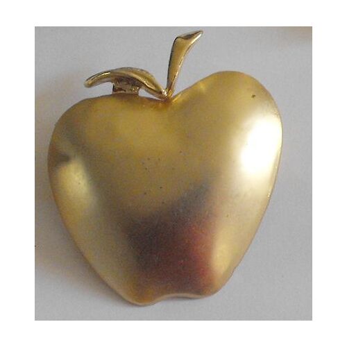 Broche Fantaisie Dorée Pomme