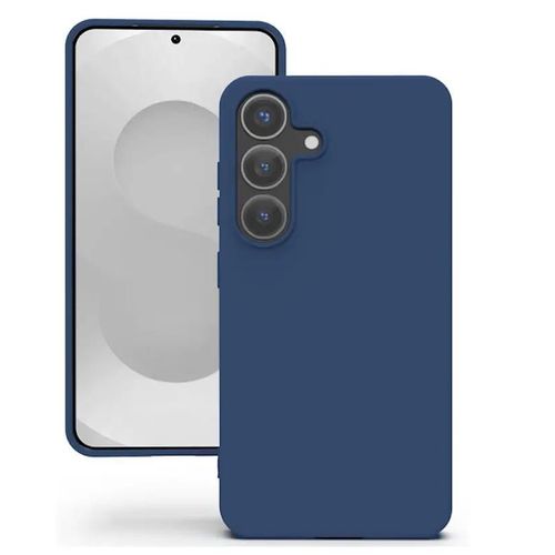 Coque pour Samsung Galaxy S25 Plus 5G - housse etui silicone gel fine + film ecran - BLEU FONCE