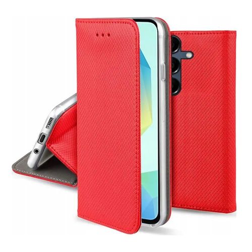Housse pour Samsung Galaxy A17 5G - etui coque pochette portefeuille + film ecran - ROUGE MAGNET