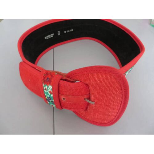 Ceinture Large Rouge Marque L'Aiglon Vintage