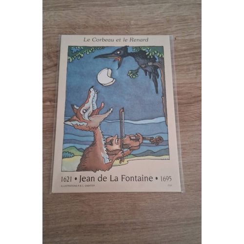 Collection De 6 Cartes Postales Timbrées. Les Fables De La Fontaine