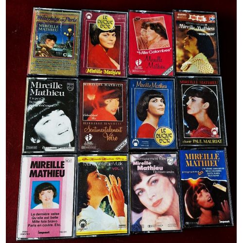 Mireille Mathieu Lot De 12 Cassettes Audio Tape
