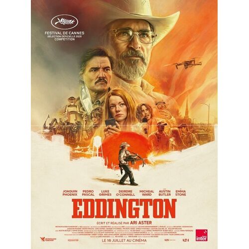 Eddington - Affiche Pliée Originale De Cinéma - Format 40x60 Cm - Un Film De Ari Aster Avec Joaquin Phoenix, Pedro Pascal, Luke Grimes, Deirdre O'Connell, Micheal Ward, Emma Stone - Année 2025