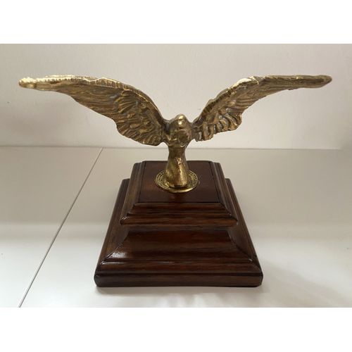 Presse-Papier Décoration Trophée Ancien Aigle En Bronze Doré Figurine 1940 Art