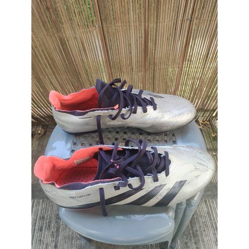 Adidas Performance. Predator League Firm Ground - Chaussures De Football Pour Terrain Sec - Platin Metallic/ Aurora Black/Turbo