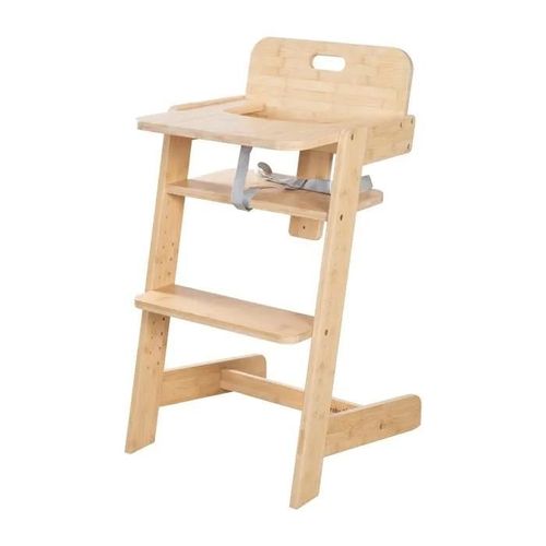 Chaise Haute Évolutive Roba Nature Up En Bambou Fsc® - Supporte 70 Kg - Plateau Repas Inclus - Naturel