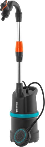 Ulteronixshop-Pompe pour collecteur d¿eau de pluie 4000/1 avec câble : pompe immergée avec filtre intégré, débit 4 000 l/h, vanne de régulation pour régler la quantité d¿eau (1762-20)