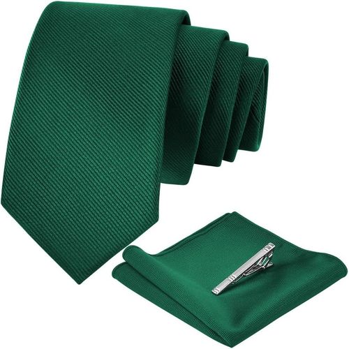 Cravate Homme,Pinces À Cravate Et Carre,6/8cm Cravate Homme Sergé En Soie,Pinces À Cravate & Carre De Poche Set,Cravate Unie Réglable Pour Mariage Remise Des Diplômes Uniforme Scolaire.[B323]