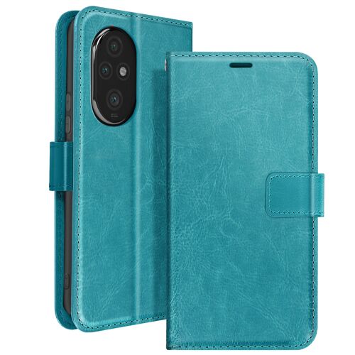 Étui pour Honor 200 Pro Portefeuille avec Dragonne Mayaxess Turquoise