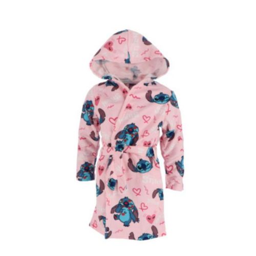 Peignoir Enfant Fille Lilo Stich Rose (Taille 4/5 Ans,Couleur Rose)