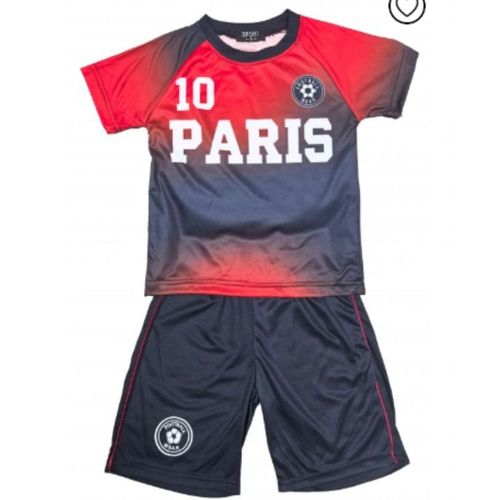 Ensemble De Football Enfant Maillot Et Short - Inspiré De Paris 10 - Bleu Rouge (Taille 4 Ans,Couleur Bleu)