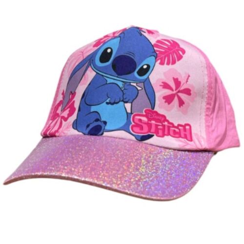 Casquette Lilo And Stitch Disney - Réglable Par Scratch - 52 Et 54 Cm (Taille 52,Couleur Rose)