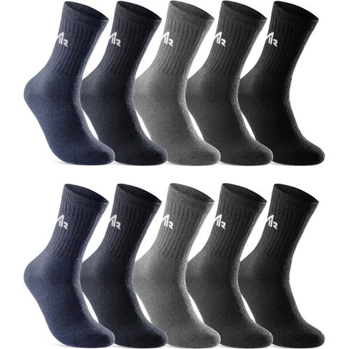 Lot De 10 Paires De Chaussettes De Sport,De Tennis,De Travail Homme Femme Coton (I1r).[S1462]