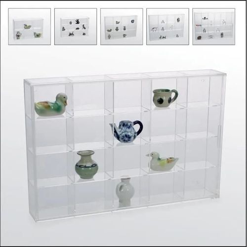 Vitrine Pour Miniatures - Marque - 5257 - 20 Emplacements - Porte Coulissante - Acryl-Glas Transparent