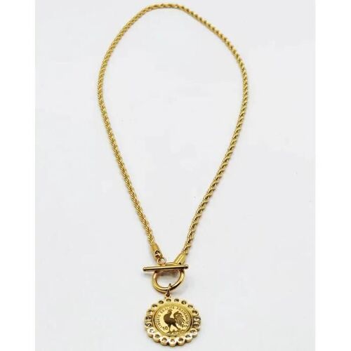 Collier Torsade Multi Lignes Louise Coq Luxe Tour Cristaux
