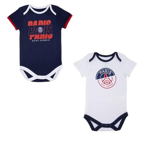 24 Mois - 2 X Body Bébé Garçon Psg Collection Officielle Paris Saint Germain Bleu