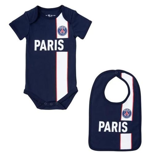 12 Mois - Body + Bavoir Bébé Garçon Psg - Collection Officielle Paris Saint Germain