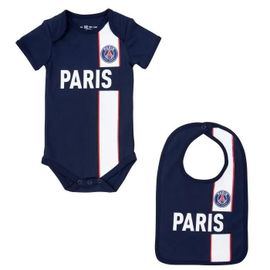 12 Mois - Body + Bavoir Bébé Garçon Psg - Collection Officielle Paris Saint Germain