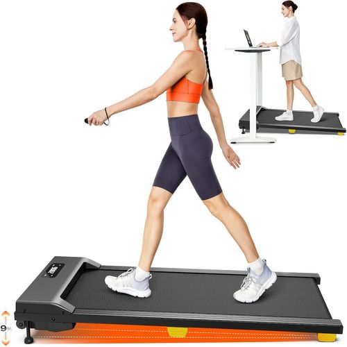 Tapis De Marche Avec Pente 9%,Tapis De Course Électrique A Absorption Des Chocs,2 En 1 Mini Walking Pad Inclinable Silencieux Pour Appartement&bureau