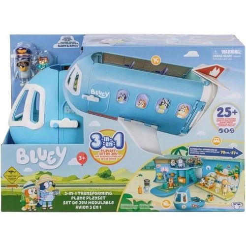Moose Toys Bluey 3 In 1 Airplane Playset