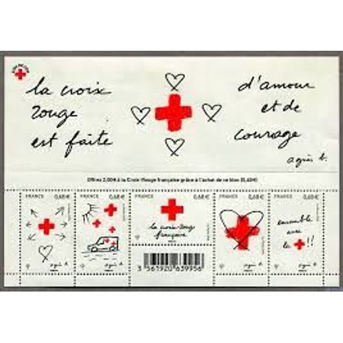 Au Profit De La Croix Rouge : Amour Et Courage Feuillet 5001 Année 2015 N° 5001 5002 5003 5004 5005 Yvert Et Tellier Luxe