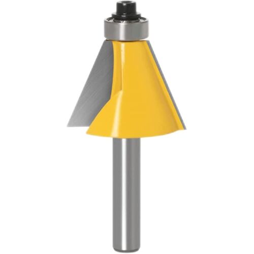 Routeur De bord de chanfreinage Bit 22,5 degrés Angle de formation Angle Routeur Bit 1/4 pouce Cutter