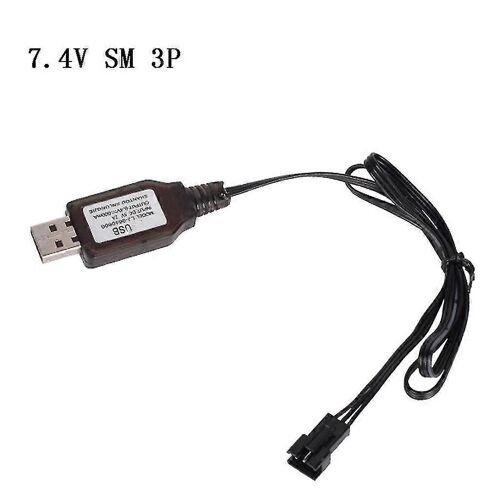 Chargeur compatible 6,4 V/7,4 V pour batterie Li-ion SM-3P, jouets télécommandés, chargeur USB portable SM3P 6,4 V