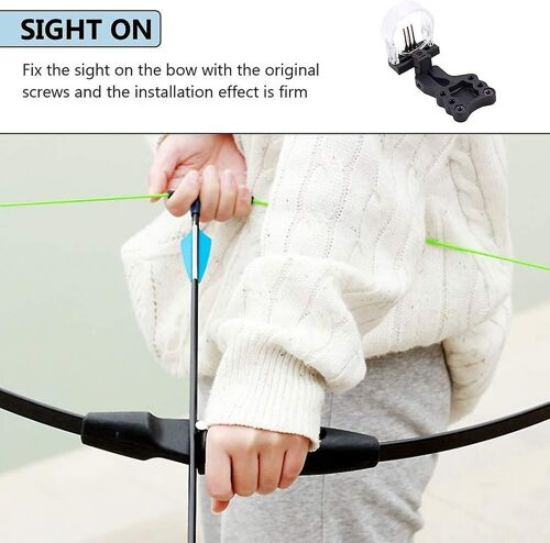 Viseur D'arc Réglable 2025 Pour Arc À Poulies, Viseur En Plastique À 3 Broches Pour Arc À Poulies