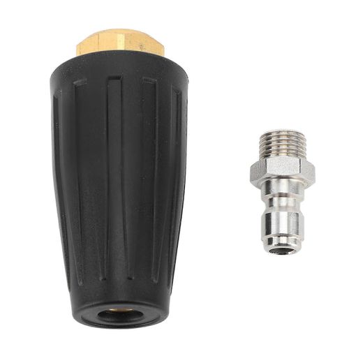 Buse turbo rotative pour nettoyeur haute pression, connexion rapide 1/4 po, noyau en céramique, cuivre, 3 000 psi, noire