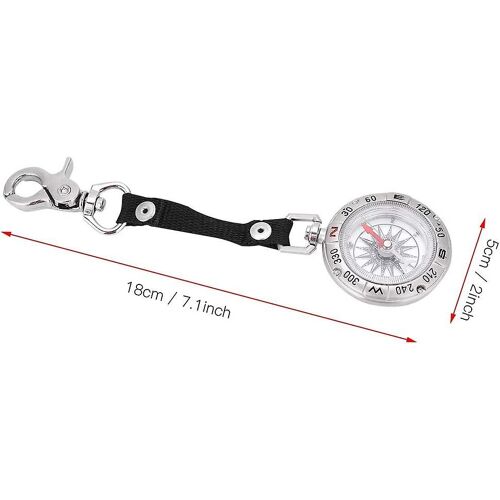 Mini Boussole Avec Porte-Clés, Boussole Portable En Alliage, Montre De Poche Pour Voyage, Camping, Navigation