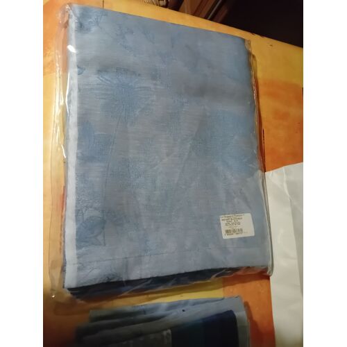 Nappe Jacquard Français (Bleu Instant Bucolique)