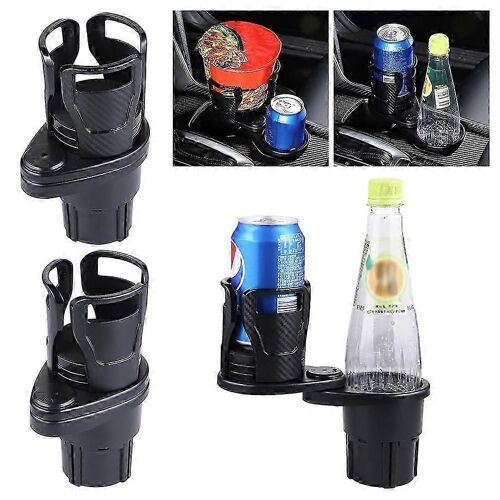 Porte-Gobelet Extensible 2 En 1 Pour Voiture, Base Rotative À 360 Degrés, Double Porte-Gobelet Extensible Pour Camions, Suv Et Automobiles - Noir B