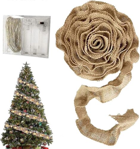 Couronne de Noël | Couronne de Noël en toile de jute de 27 pieds
