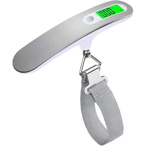2025 - Balance de voyage électronique numérique pour valises, capacité de 50 kg, batterie lithium-métal (argent)