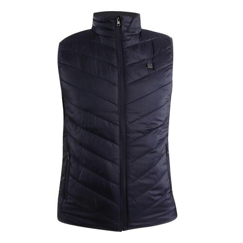 Gilet chauffant électrique USB intelligent pour homme, gilet chauffant thermique d'hiver à 4 zones, bleu, taille L