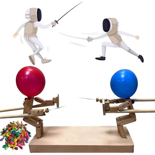 Jeu De Combat De Ballons En Bambou, Marionnettes D'escrime En Bois 2025, Jeux De Stratégie, Jeux De Combat De Ballons En Bois Avec 100 Ballons
