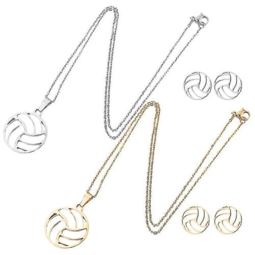 Ensembles De Boucles D'oreilles En Forme De Volley-Ball, Collier, Pendentif Décoratif Pour Le Cou