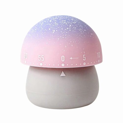 Minuteur De Cuisine Mécanique, Mignon Minuteur Champignon Pour Enfants, Minuteur Manuel De 60 Minutes (Base Grise)