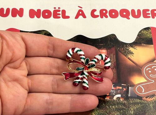 Broche Cannes Sucre D’Orge Noël 