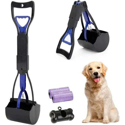 Hyaidertech Pelle Ramasse-Crottes Pliable Pour Chien Et Chat Pet Long Manche Pooper Scooper, Facile À Déjections Ramasse, Noir 102