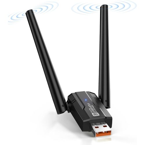 2 En 1 Adaptateur Bluetooth 5.4 Pour Pc, Adaptateur Wi-Fi 900 Mbps 2,4 Ghz/5,0 Ghz, Clé Wi-Fi Pour Pc Avec Antenne 5Dbi, Plug And Play, Dongle Bluetooth Avec Windows 11,10[BLU920011]