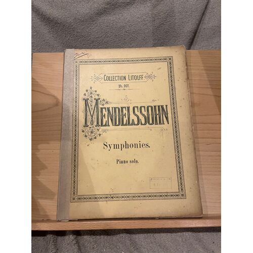 Mendelssohn Symphonies Transcription Partition Piano Seul Éditions Litolff N°907 Winkler Litolff
