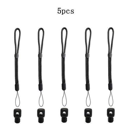 Dragonne pour appareil photo Insta360 Bery Tage, accessoires de dragonne, anti-alde, anti-perte, sangle de UL, lanière, clip de support de montage-black 5pcs