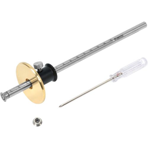 Trusquin de traçage, avec roue pour bois tendres et durs, verrou de sécurité, fonction de micro réglage, tournevis inclus